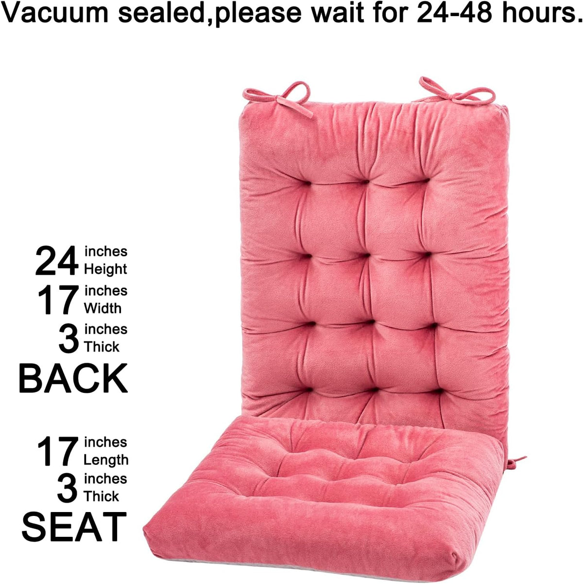 Rocking Chair Cushion, Non Slip Durable Tufted Pads