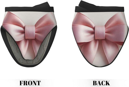 Pink Bow Mini Oven Mitts Non-Slip Silicone Grips Heat Resistant Kitchen Gloves for Cooking & Baking 5.9"x5.9"