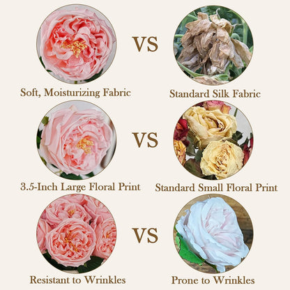 6Pcs Peonies Artificial Flowers, 17'' Real Touch Peonies Fake Flower, David Austin Roses Fake Peonies in Pot for Home Decor Wedding Balcony Bathroom Party Valentines Arrangement, Pink