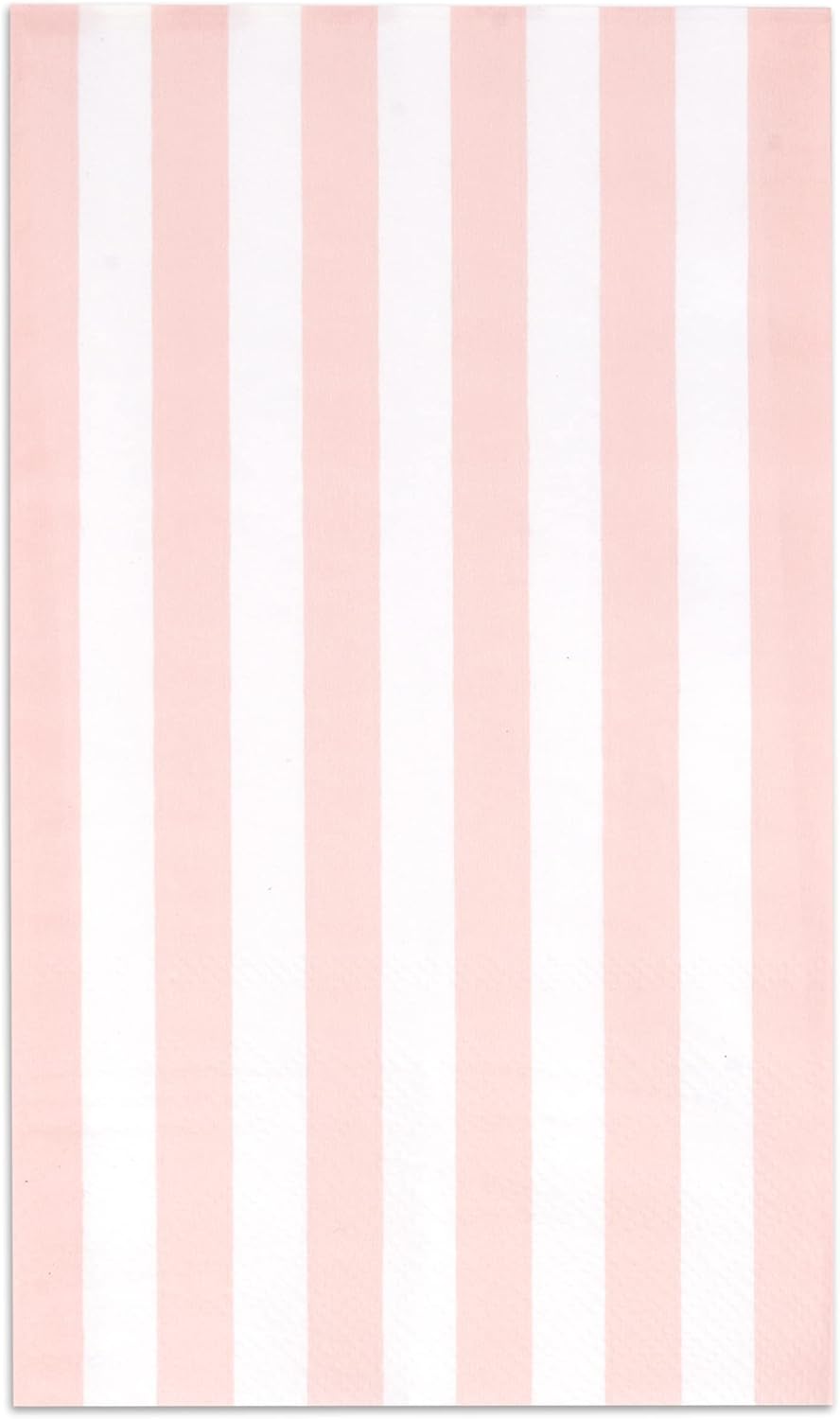 Pink Striped Guest Napkins 100 Pack Paper Dinner Napkins Disposable Hand Towels for Bathroom Party Wedding Bridal Shower Table Decor Supplies