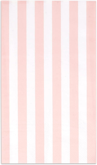 Pink Striped Guest Napkins 100 Pack Paper Dinner Napkins Disposable Hand Towels for Bathroom Party Wedding Bridal Shower Table Decor Supplies