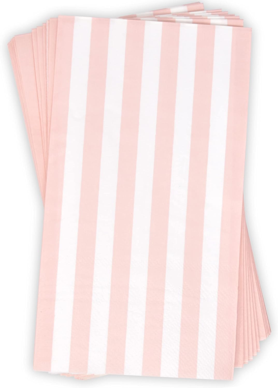 Pink Striped Guest Napkins 100 Pack Paper Dinner Napkins Disposable Hand Towels for Bathroom Party Wedding Bridal Shower Table Decor Supplies