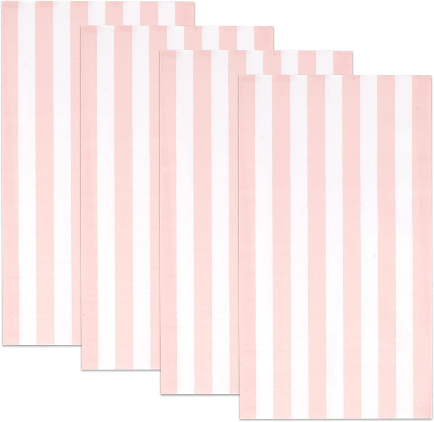 Pink Striped Guest Napkins 100 Pack Paper Dinner Napkins Disposable Hand Towels for Bathroom Party Wedding Bridal Shower Table Decor Supplies