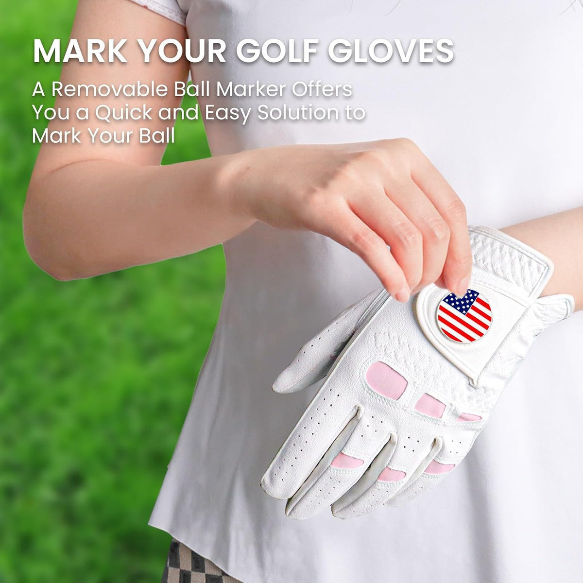 Golf Gloves Women with Ball Marker