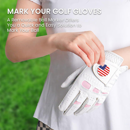 Golf Gloves Women with Ball Marker