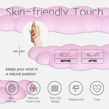 4 in 1 Ergonomic Leather Cloud Wrist Rest Keyboard and Mouse Pad & Coaster