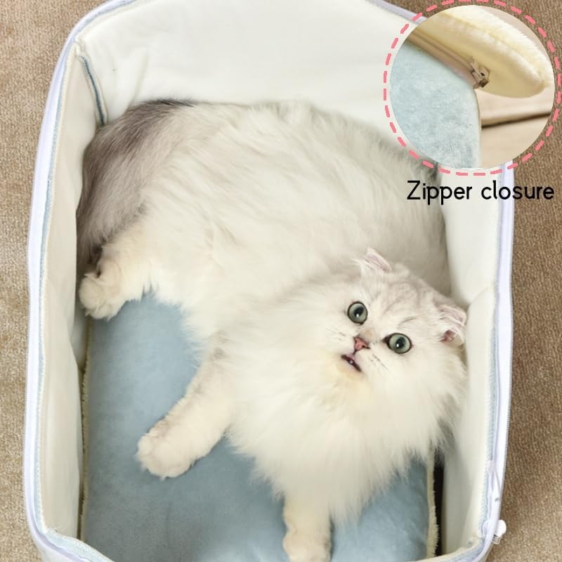 Cat Bed Cave, Cute Christmas Cat Beds for Indoor Cats, Xmas Pet House Cats Tent with Removable Cushion Pillow for Kittens Puppy Small Dogs (Pink-L(20.4 * 16.9 * 19.6in))