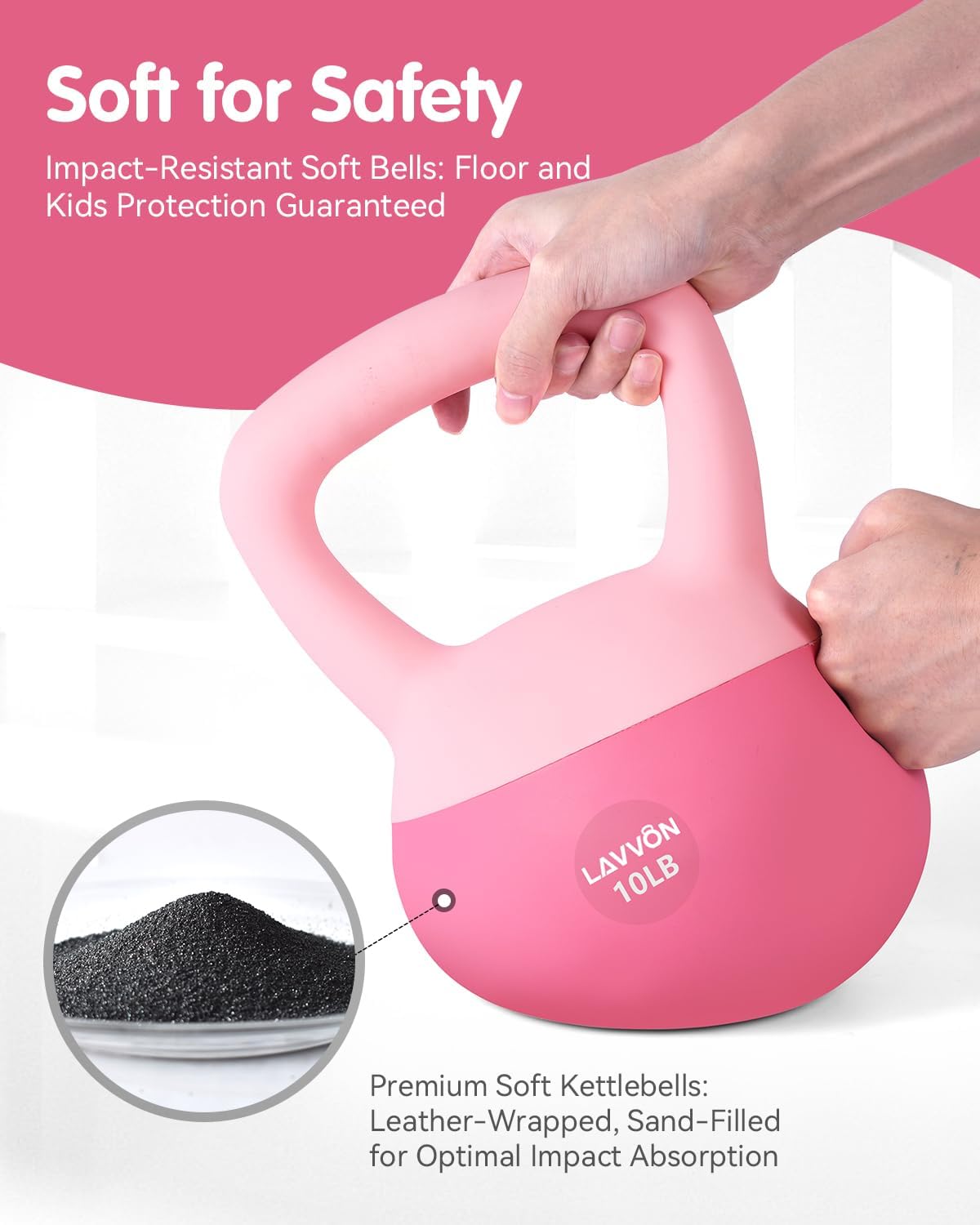 Soft Kettlebell - Cushioned Impact-Resistant Base and Anti-Slip