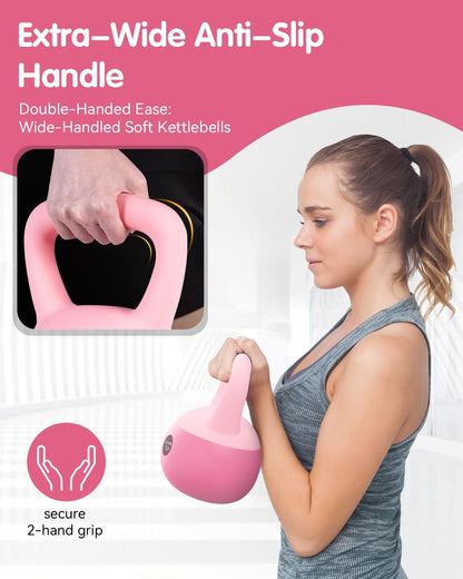Soft Kettlebell - Cushioned Impact-Resistant Base and Anti-Slip