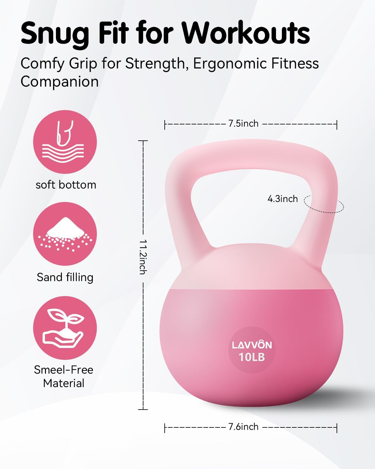 Soft Kettlebell - Cushioned Impact-Resistant Base and Anti-Slip
