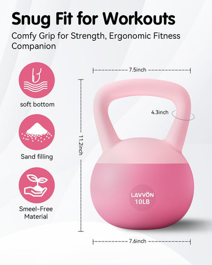 Soft Kettlebell - Cushioned Impact-Resistant Base and Anti-Slip