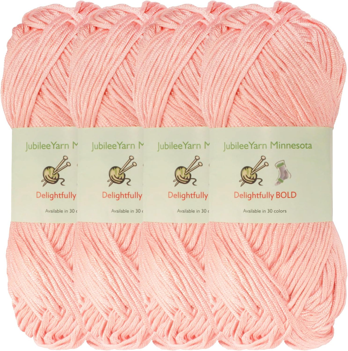 JubileeYarn Delightfully Bold Yarn - Pastel Pink - 4 Skeins