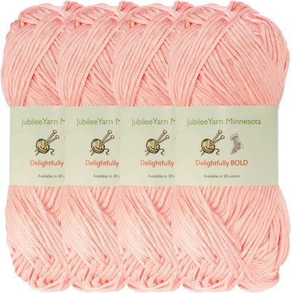 JubileeYarn Delightfully Bold Yarn - Pastel Pink - 4 Skeins