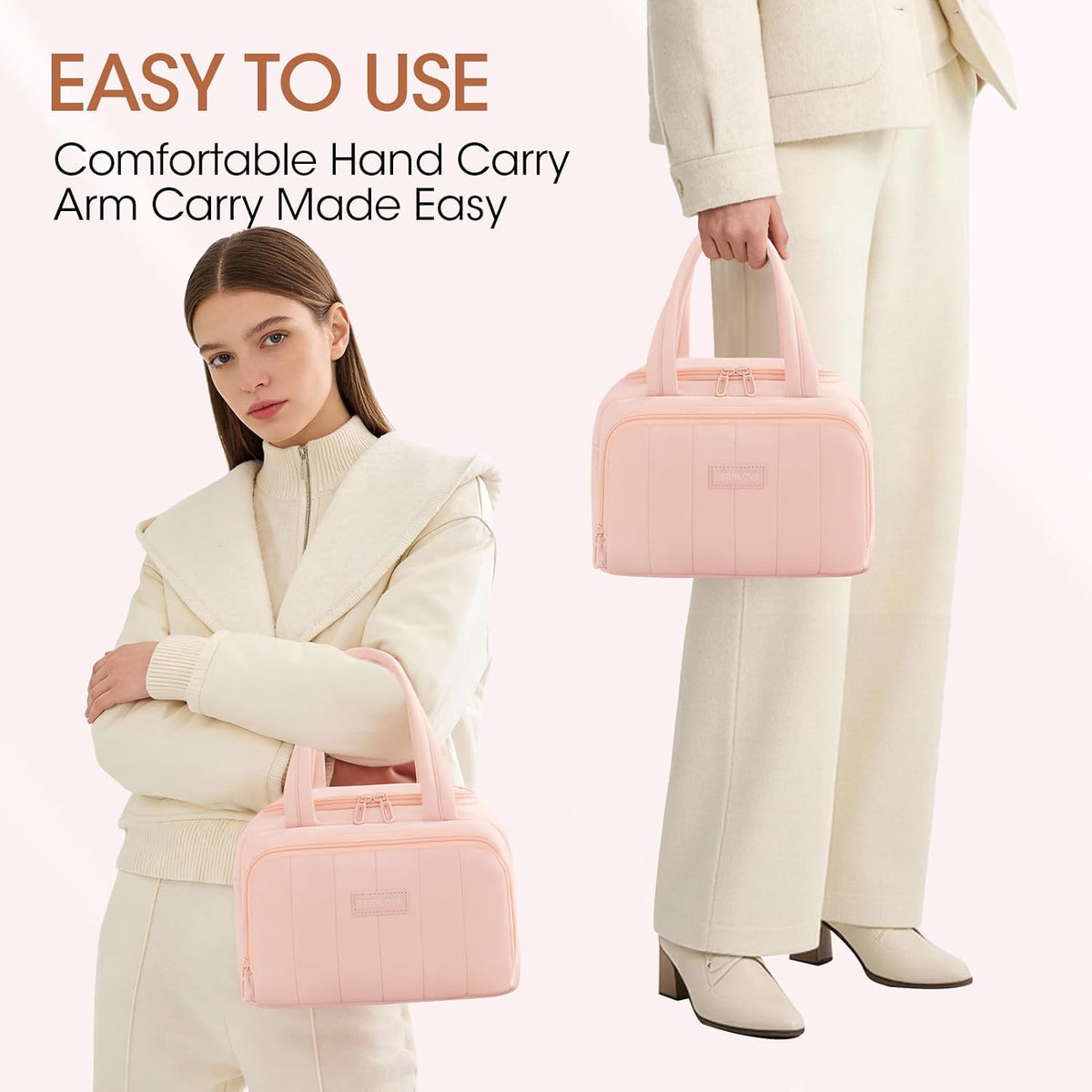 Lunch Box for Women 7L Soft Insulated Lunch Bag Reusable Leakproof Lunch Cooler for Work Meal Picnic Hiking Camping Pink