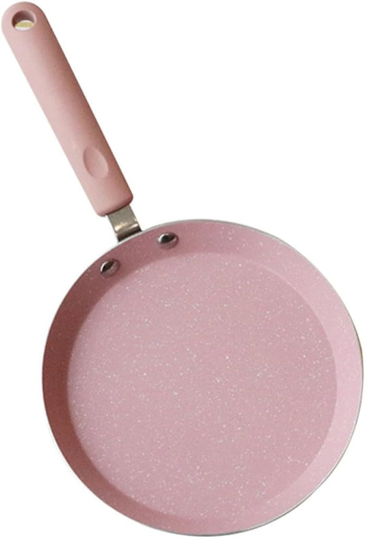 Pink Aluminum Nonstick Frying Pan for Omelette and Pancakes