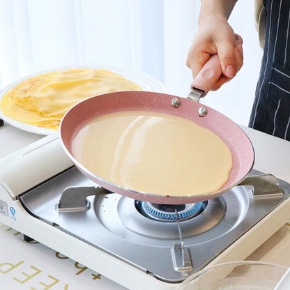 Pink Aluminum Nonstick Frying Pan for Omelette and Pancakes