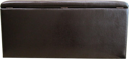 Homepop Home Decor | Button Tufted Leatherette Pet Bed & Bench | Faux Leather Pet Bed | Decorative Pet Furniture (Brown) 38" x 18" x 18"