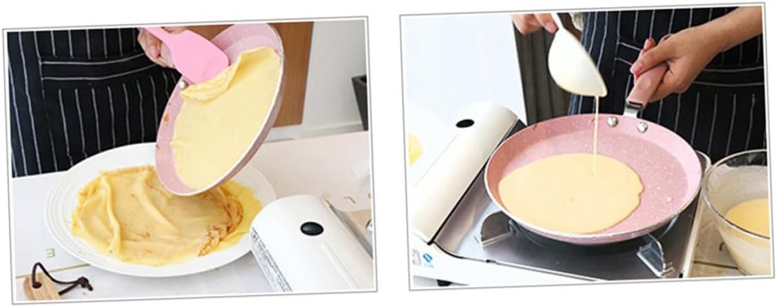 Aluminum Non-stick Frying Pan 8-inch Pink Omelet Pancake Skillet for Home and Restaurant Cooking