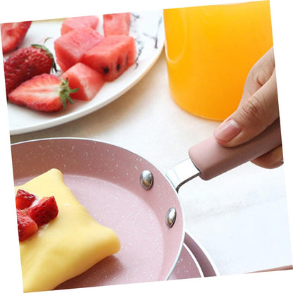 Aluminum Non-stick Frying Pan 8-inch Pink Omelet Pancake Skillet for Home and Restaurant Cooking