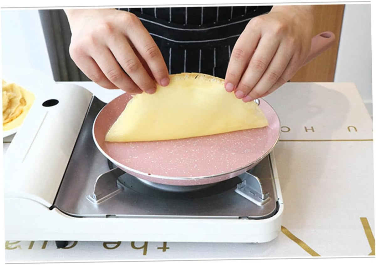 Aluminum Non-stick Frying Pan 8-inch Pink Omelet Pancake Skillet for Home and Restaurant Cooking