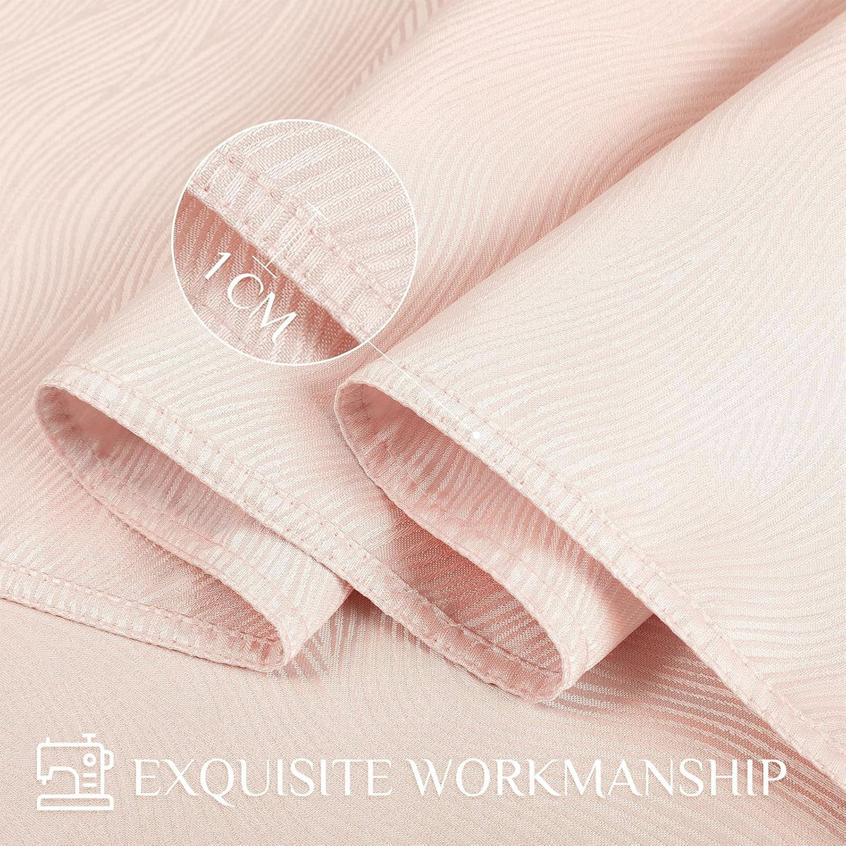 Jacquard Rectangle Tablecloth 52 x 70 Inch, Light Pink