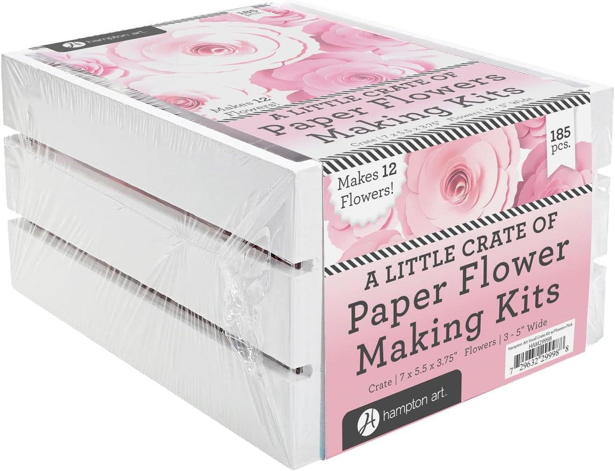 Little Crate Paper Flower Kit, Pink, 185pc