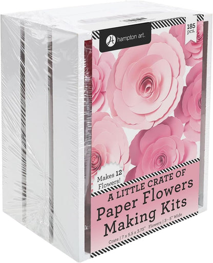 Little Crate Paper Flower Kit, Pink, 185pc