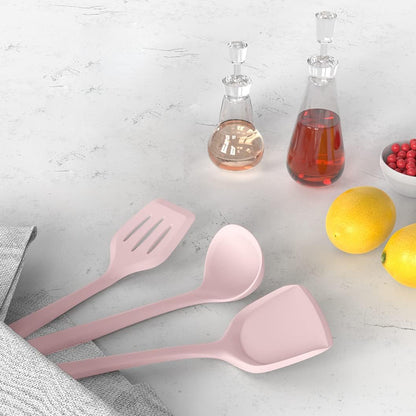 AOTHOD Silicone Cooking Utensils Set - 446°F Heat Resistant Kitchen Utensils, Spatula,Turner Tongs,Spoon,Whisk,Kitchen Utensil Gadgets Tools Set for Nonstick Cookware,Dishwasher Safe BPA Free(Pink)