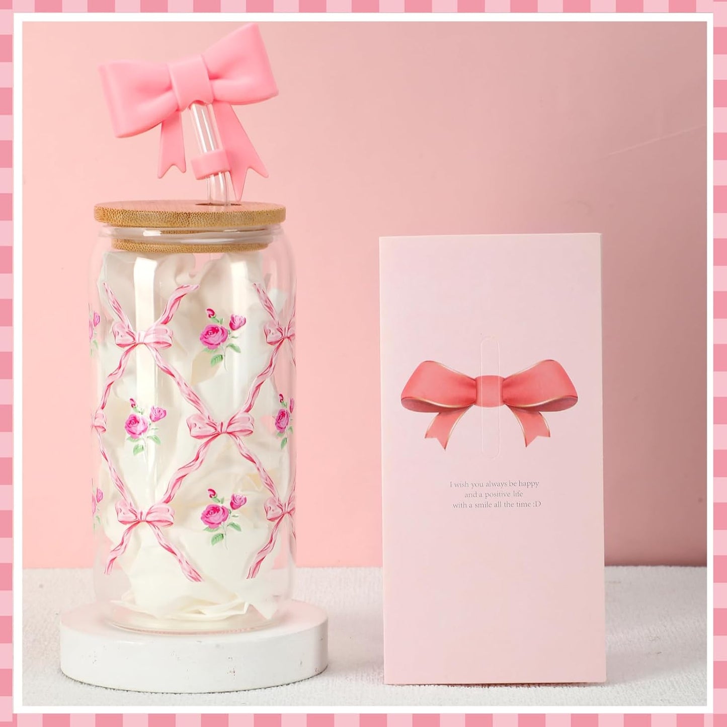 Pink Bow Floral Gift Baskets for Teen Girls, Women Trendy Stuff Coquette Bow Teen Girl Self Care Birthday Box Gift for Her, Sister Friend Women Sweet 16th 18th 21st Box