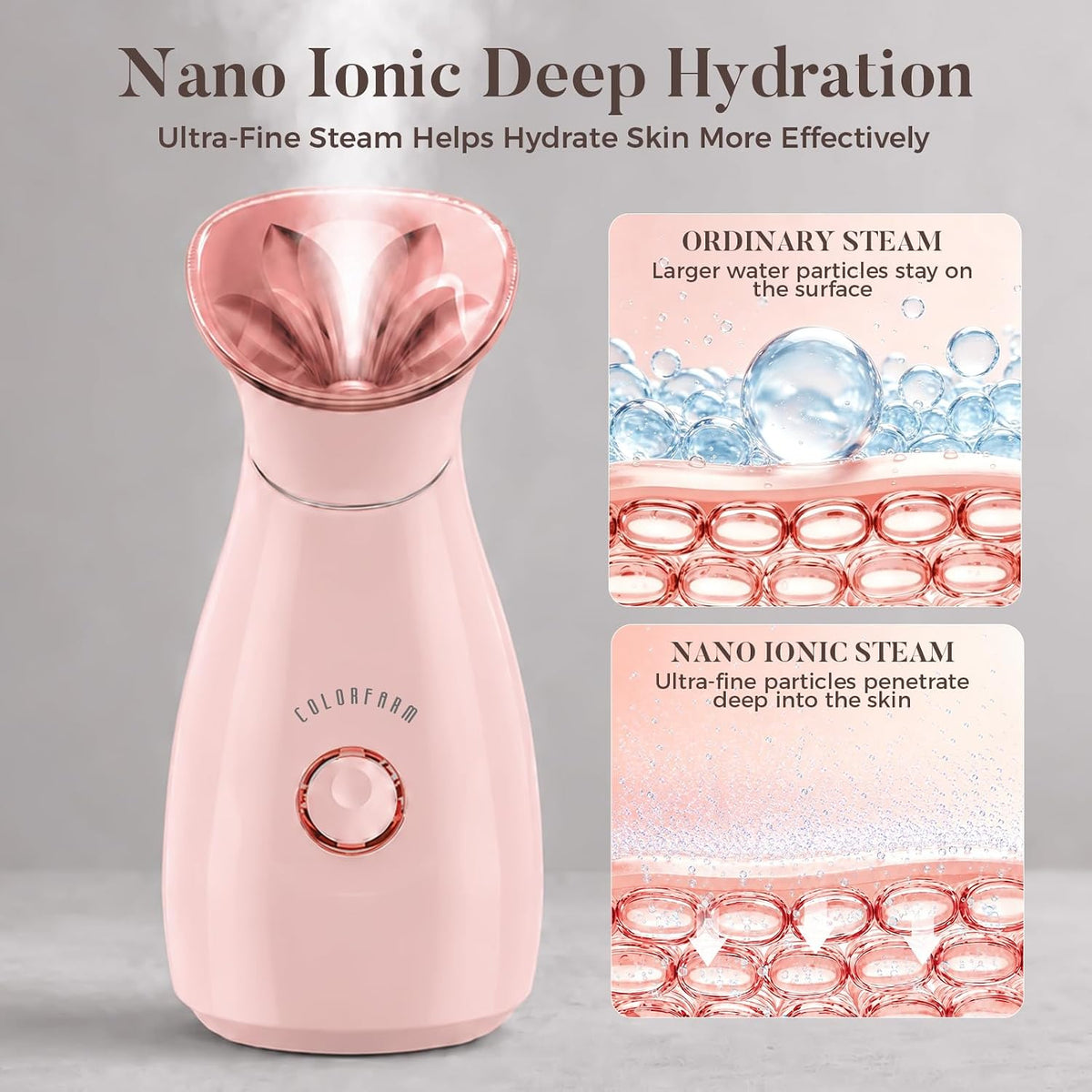 Nano Ionic Facial Steamer Kit with 17 Skin Care Tools for Home Spa