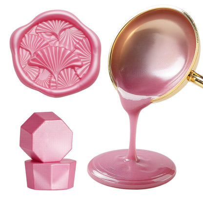 Pearl Pink Wax Seal Beads, 400Pcs Sealing Wax Beads, Octagon Wax Sealing Beads, Sealing Wax Beads Set for Wax Seal Stamp, Gift Wrapping, Letter Sealing (400, Pearl Pink)