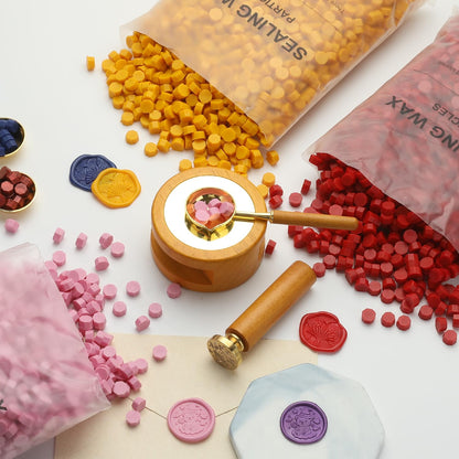 Pearl Pink Wax Seal Beads, 400Pcs Sealing Wax Beads, Octagon Wax Sealing Beads, Sealing Wax Beads Set for Wax Seal Stamp, Gift Wrapping, Letter Sealing (400, Pearl Pink)