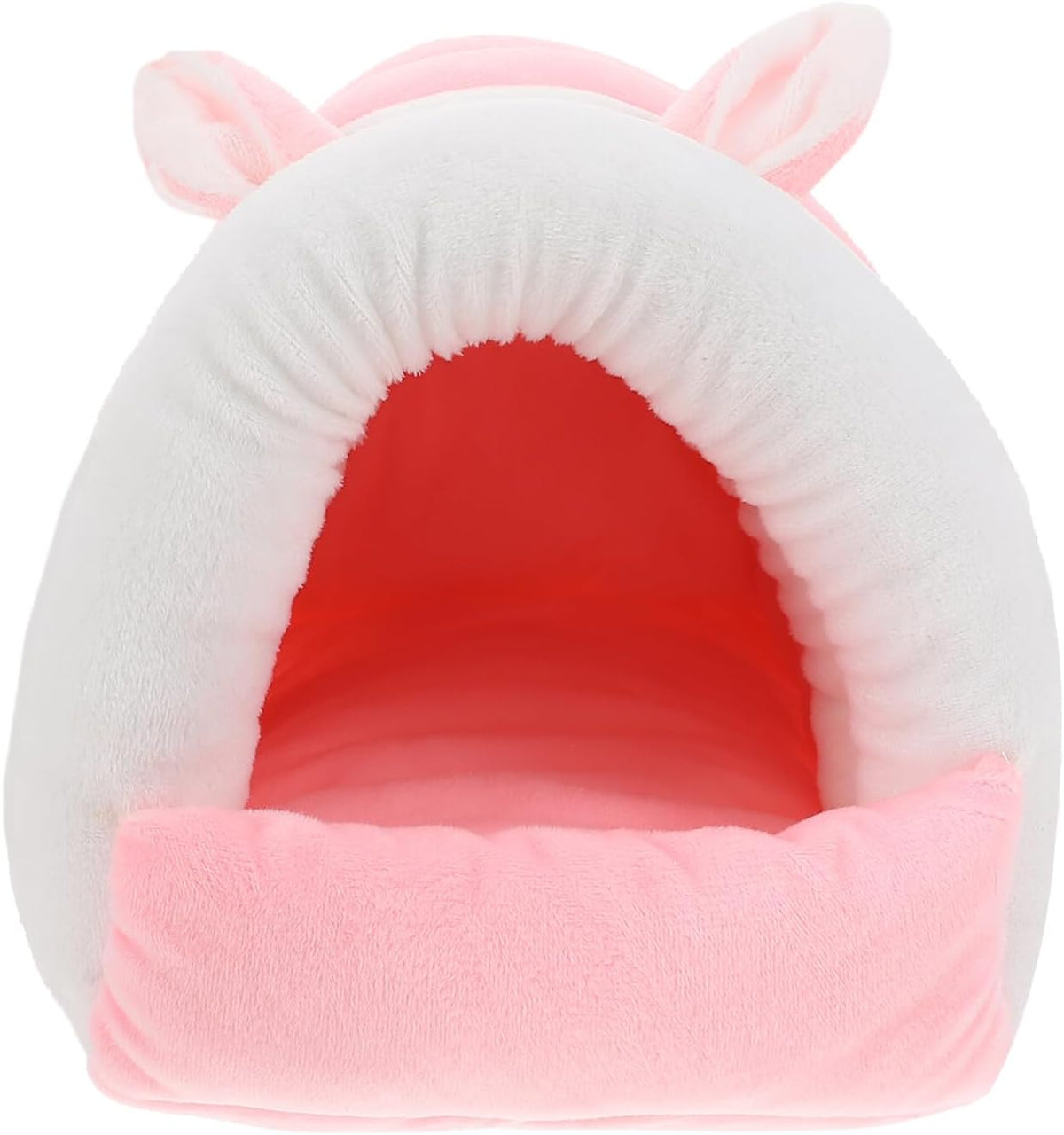 Hamster Warm Cave Cotton Bed Small Pet Hideout Nest Cozy Soft House for Guinea Pig Rabbit Hedgehog S Size Pink