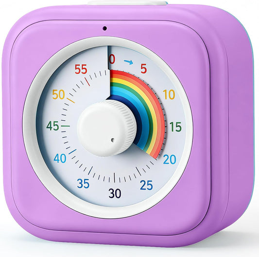 Rainbow Visual Timer for Kids with 60 Minute Silent Mode