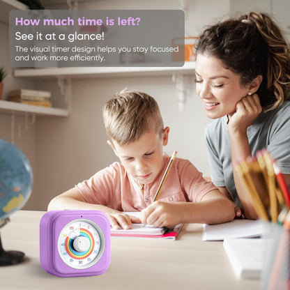 Rainbow Visual Timer for Kids with 60 Minute Silent Mode