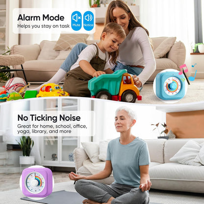 Rainbow Visual Timer for Kids with 60 Minute Silent Mode