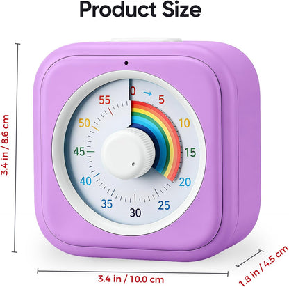 Rainbow Visual Timer for Kids with 60 Minute Silent Mode