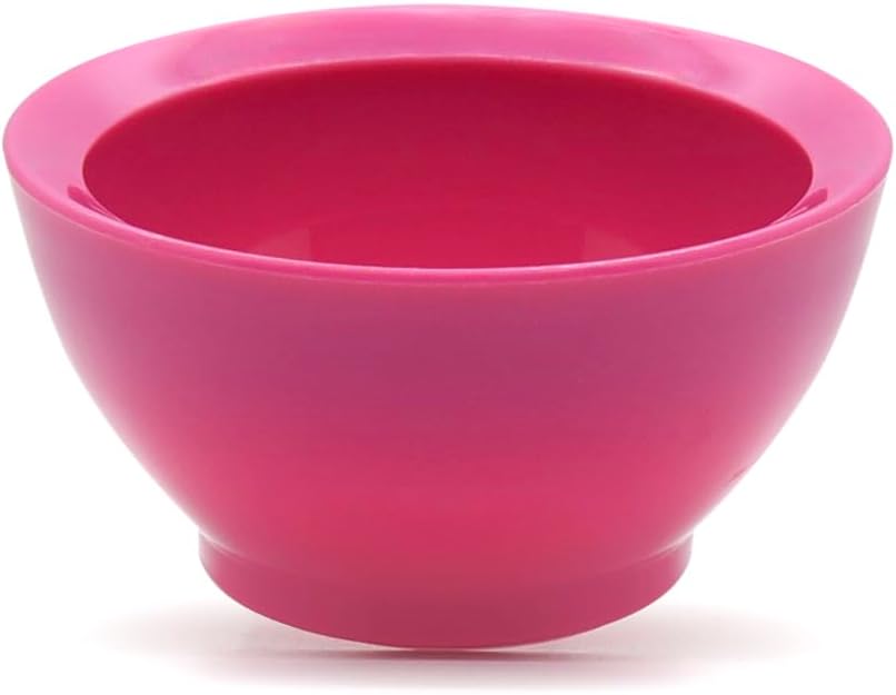 8oz Non-Spill Mini Plastic Bowl Set, Hibiscus Pink, Set of 6