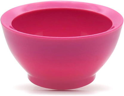 8oz Non-Spill Mini Plastic Bowl Set, Hibiscus Pink, Set of 6