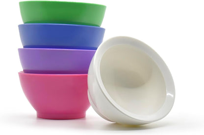8oz Non-Spill Mini Plastic Bowl Set, Hibiscus Pink, Set of 6