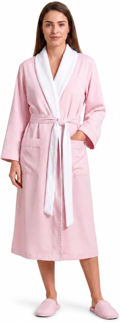 Luxury Spa Robe - Microfiber with Cotton Terry Lining
