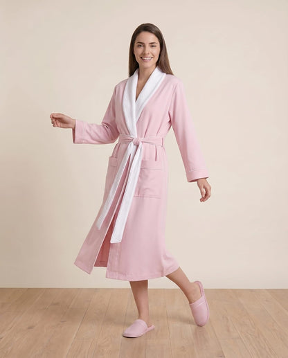 Luxury Spa Robe - Microfiber with Cotton Terry Lining