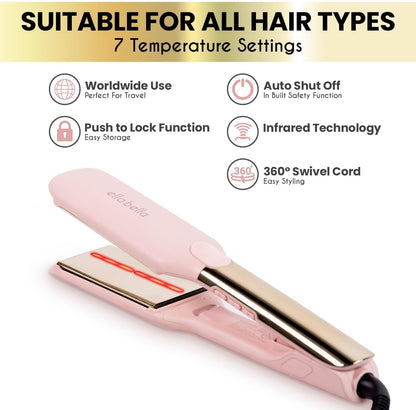 ® Titanium Flat Iron Hair Straightener Large with Infrared