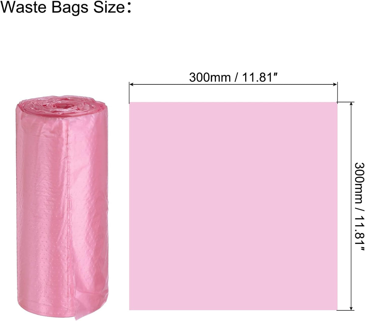 Small Trash Bags 0.5 Gallon Garbage Bags for Desktop Mini Trash Can, Pink, 4 Rolls / 120 Counts