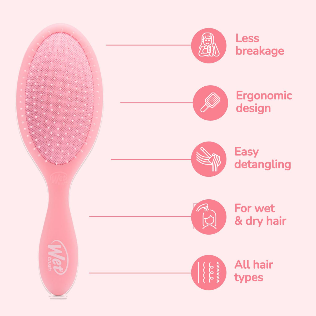 Original Detangler, Pink Drink (Summer Quencher), Ultra-Soft IntelliFlex Bristles Glide Through Tangles, Detangling Hair Brush (Wet & Dry), Women & Men, Limited Edition