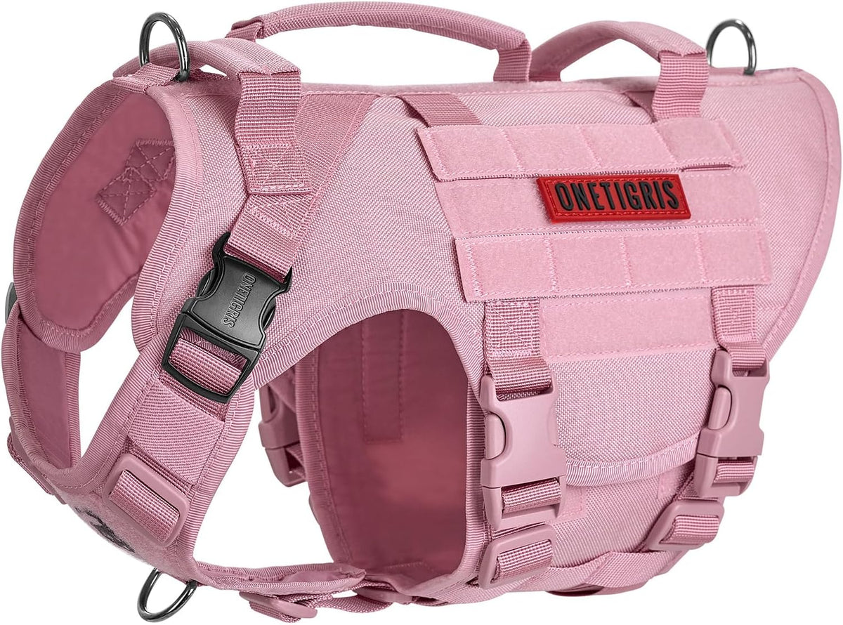 Large Tactical Dog Harness No Pull Handle S Pink