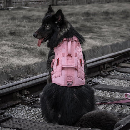 Large Tactical Dog Harness No Pull Handle S Pink