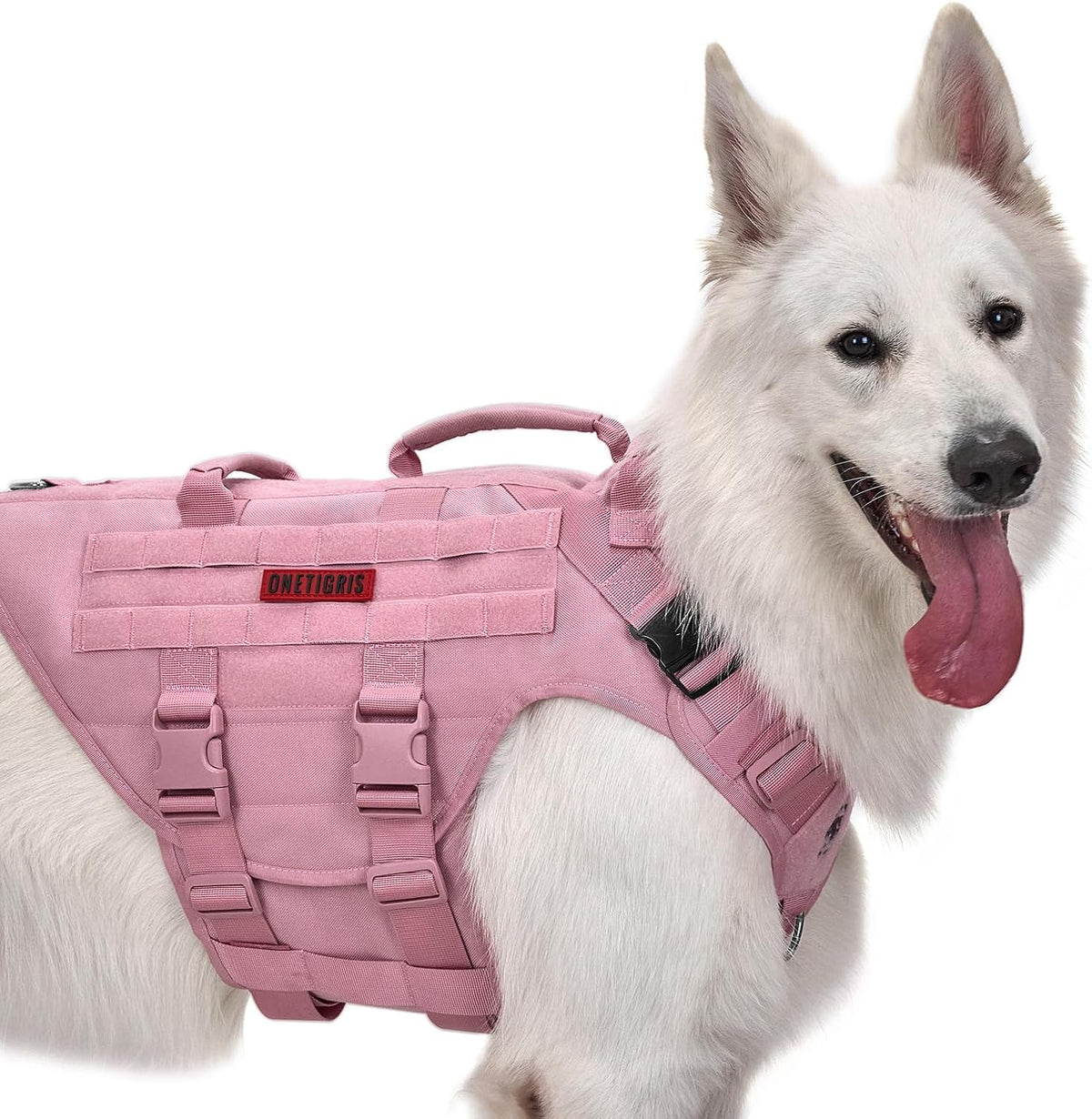 Large Tactical Dog Harness No Pull Handle S Pink