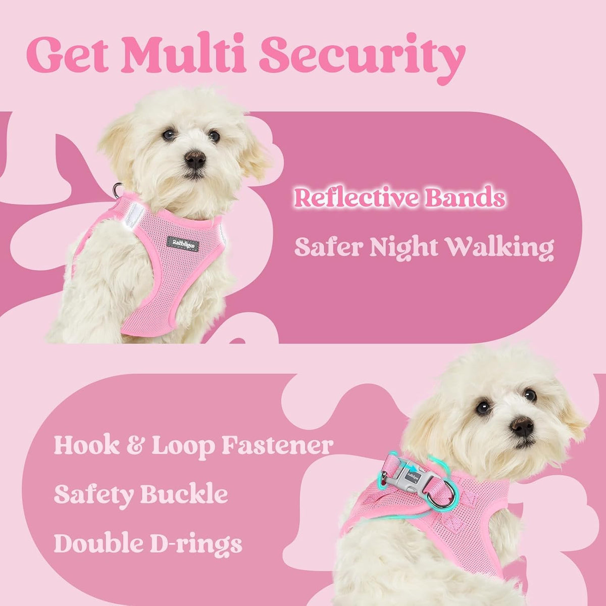 Step-in Small Dog Harness, Puppy Vest for Small Sized Pet