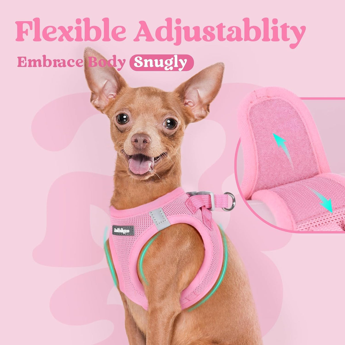 Step-in Small Dog Harness, Puppy Vest for Small Sized Pet